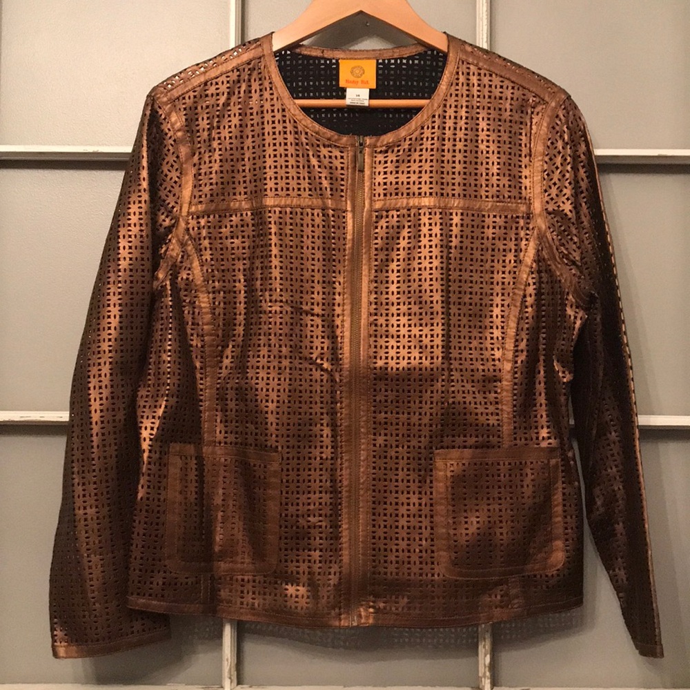 Ruby Rd. Faux leather jacket